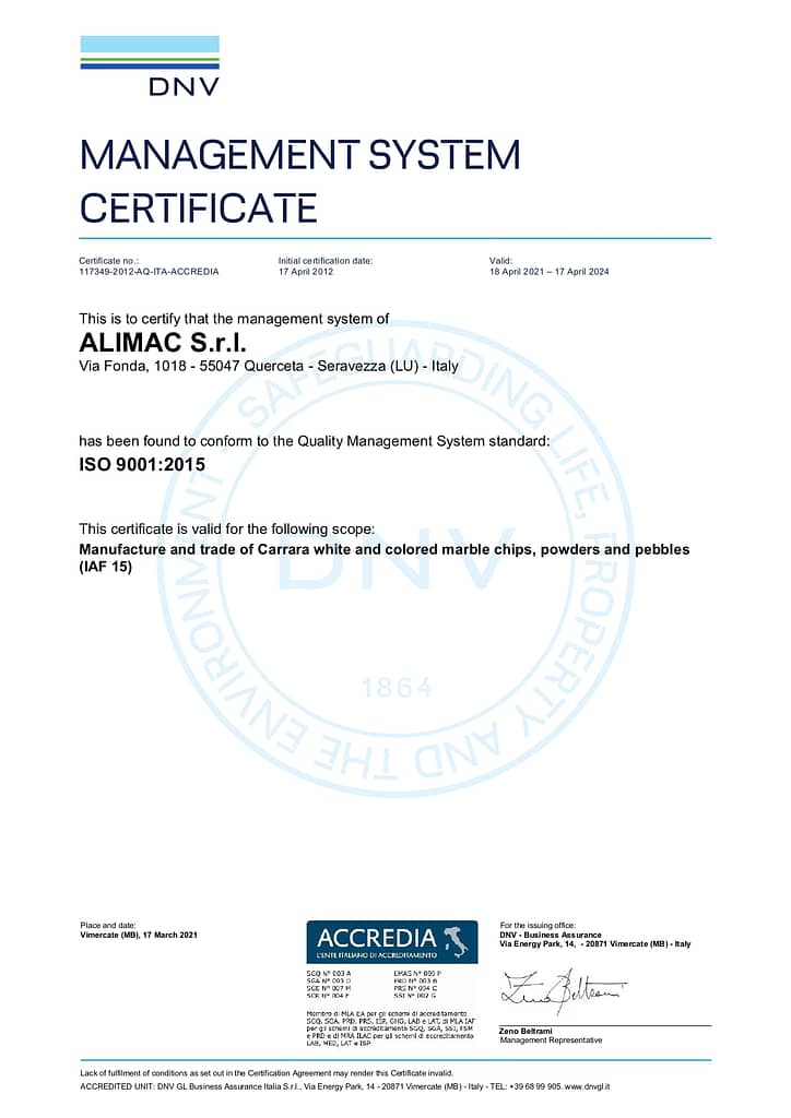 alimac sistema di gestione certificazione